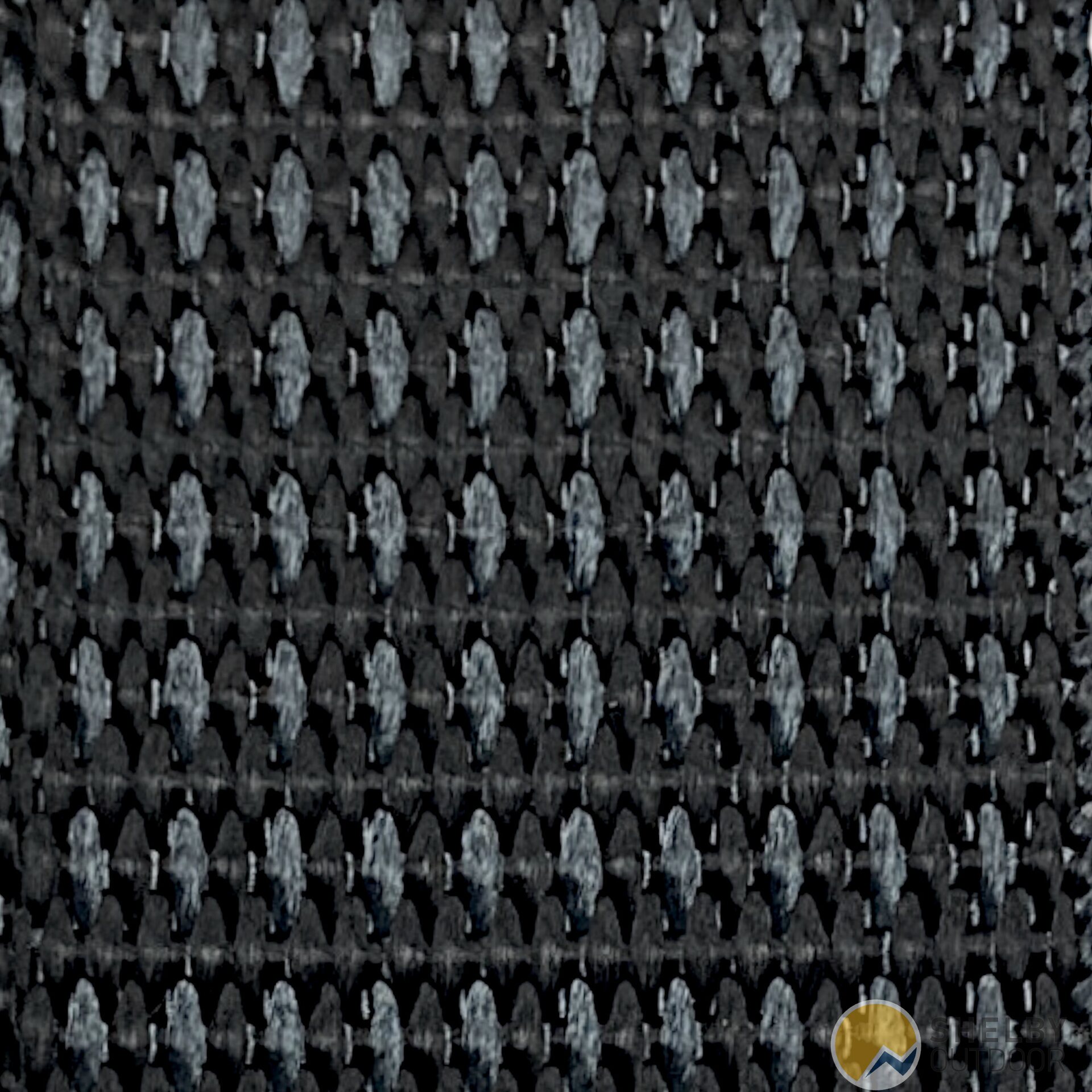 Nauha 25 mm PES, Musta / Harmaa, NIR yhteensopiva (luonnolliset värit myös valonvahvistimien läpi katsottuna)