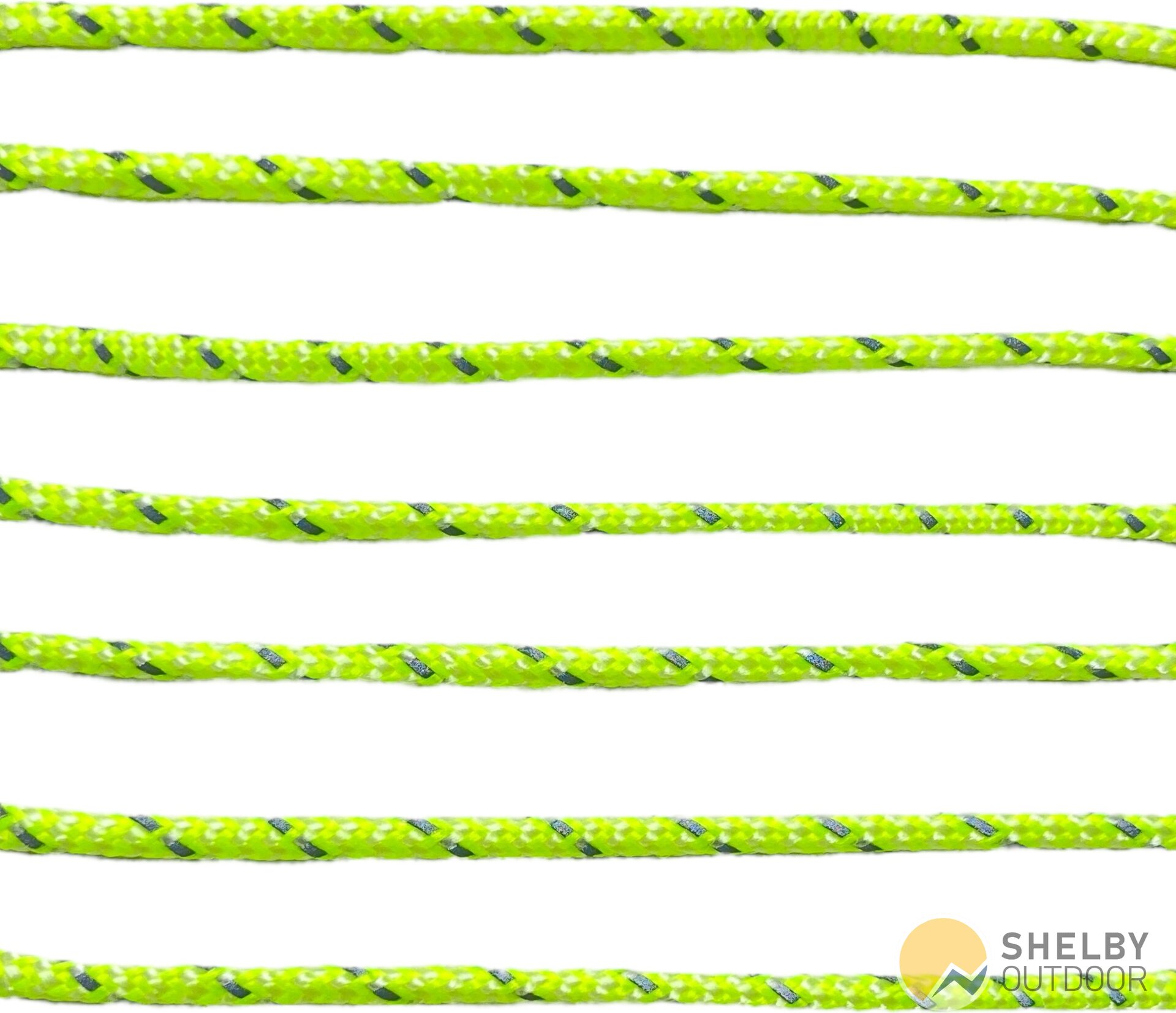 Heijastava 1,7 mm nyöri Dyneema ytimellä, telttanaru