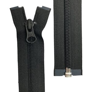 8C Separating Coil Zipper, 65 cm, Black