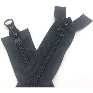 8C Two-Way Separating Coil Zipper, 80 cm, Black