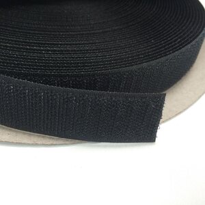 Ommeltava nukka tai koukku tarranauha 38 mm, Koukkupuoli, Musta