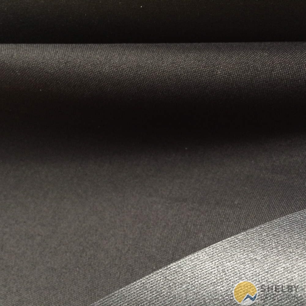 Cordura 500D, PU-pinnoitettu, vettähylkivyyskäsitelty (DWR), Musta (4462)