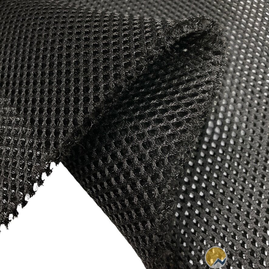 3D Pehmustettu verkko 6 mm, Musta (6608)