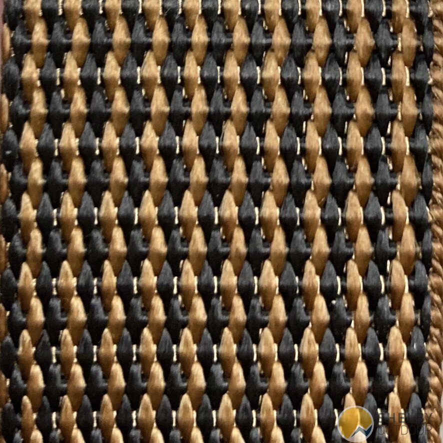 Nauha 25 mm PES, Musta / Kojootinruskea, NIR yhteensopiva (luonnolliset värit myös valonvahvistimien läpi katsottuna)