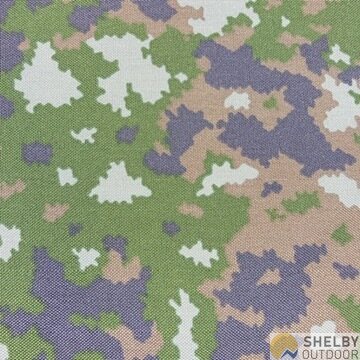 Foxdura 1000D PU-pinnoitettu, myös M05 Camo, M05 Pakkaskuvio (9128), NIR yhteensopiva (luonnolliset värit myös valonvahvistimien läpi katsottuna)